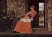 Winslow Homer Girls in reading oil